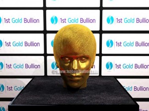 justin bieber gold head sculpture Justin Bieber gold head sculpture worth over $1 million 2011